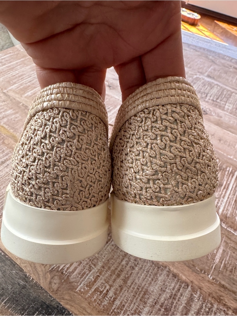 NEW Camper Raffia Iman Tan Shoes Size 41 - Picture 7 of 12